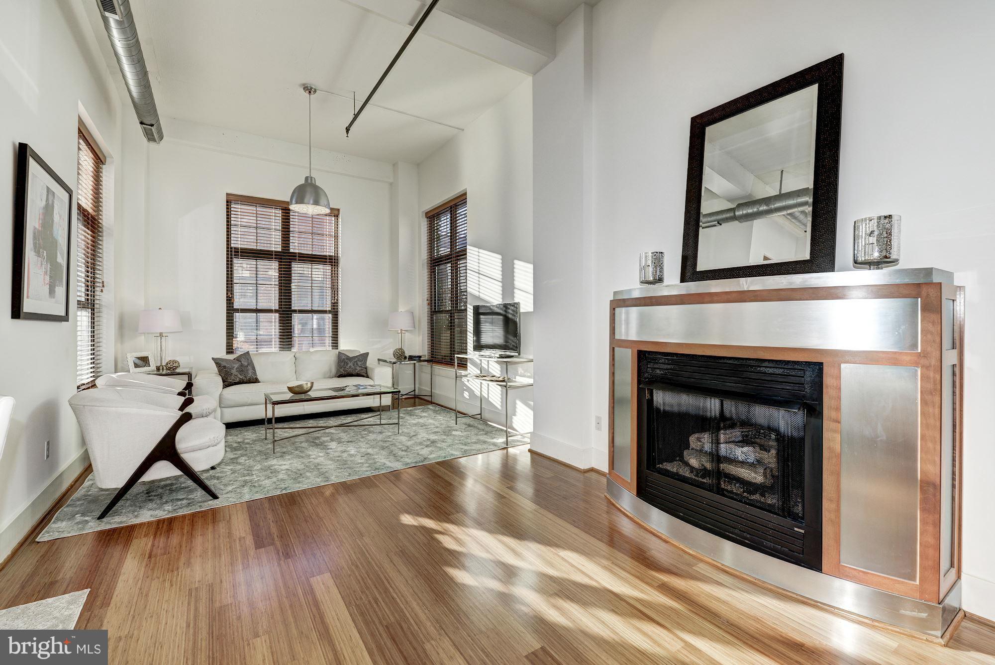 2328 Champlain Street Northwest, Unit 411 Washington, DC 20009 - Photo 7 of 29 Living Room with Gas Fireplace