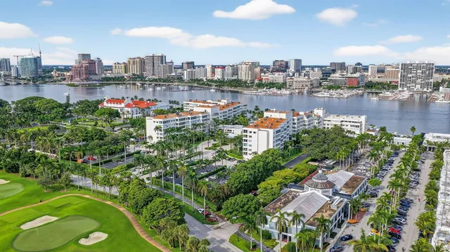 a view of city and a lake