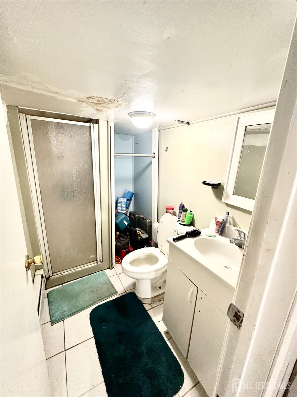 44 South Ward Street New Brunswick, NJ 08901 - Photo 29 of 34 a bathroom with a sink a toilet a mirror and shower