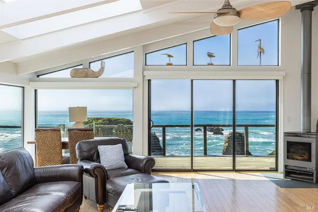 a balcony with furniture