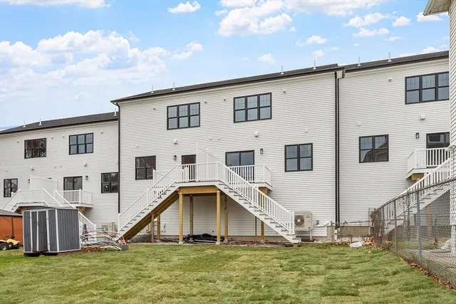 a view of a large white building