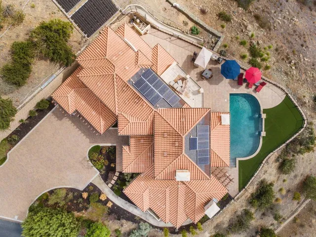 an aerial view of a city