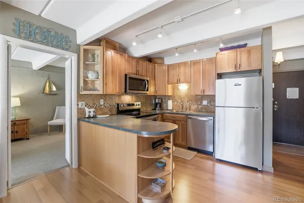 a kitchen with a refrigerator a stove top oven a sink dishwasher and a refrigerator