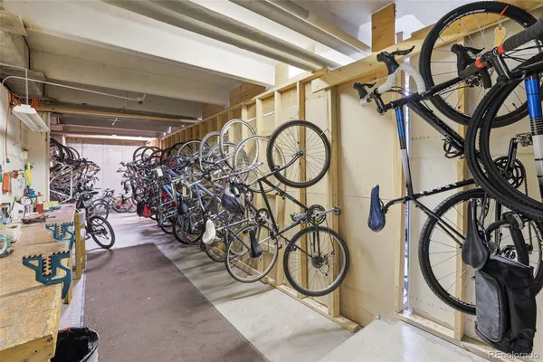 a view of bike storage