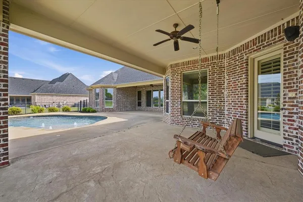 a view of a house with a patio