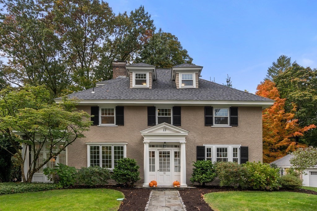 11 Hillside Road Wellesley, MA 02481 - Photo 1 of 29 a front view of a house with garden