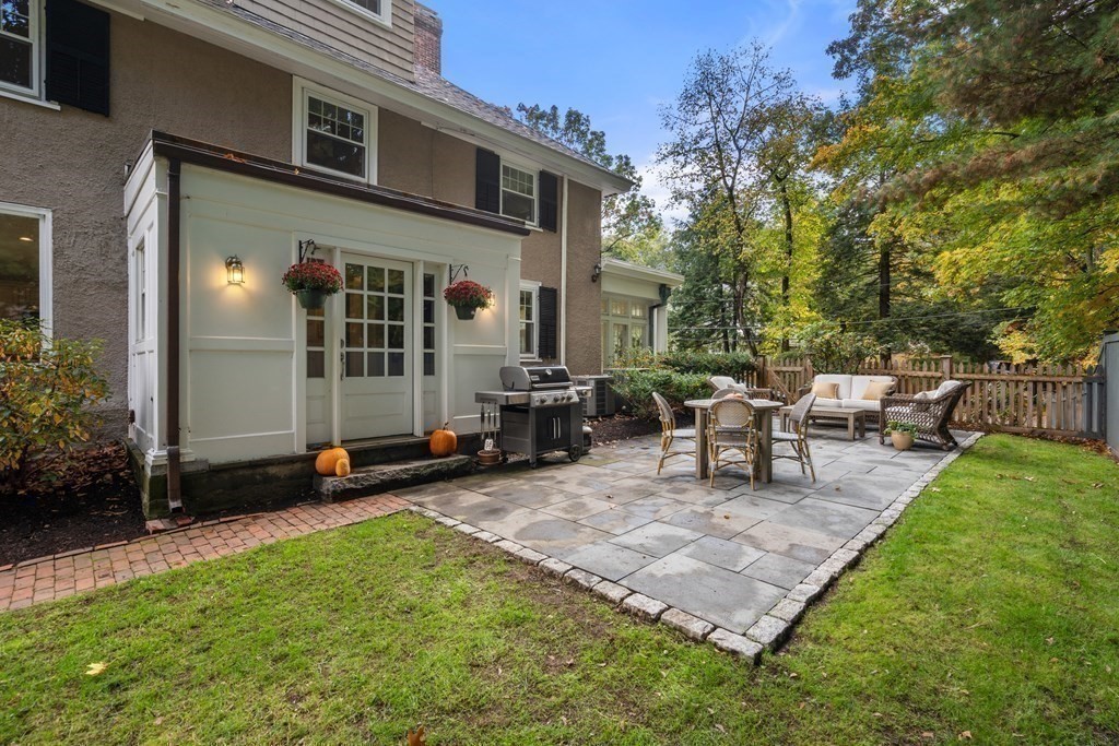11 Hillside Road Wellesley, MA 02481 - Photo 25 of 29 a view of a house with backyard and sitting area