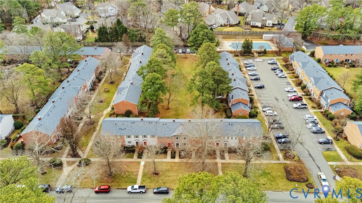 9111 Derbyshire Road, Unit G Henrico, VA 23229 - Photo 33 of 42 an aerial view of residential houses with outdoor space