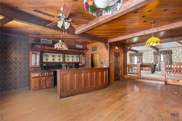 a view of livingroom with workspace