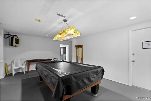 a living room with a table