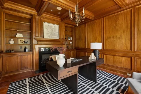 a room with furniture