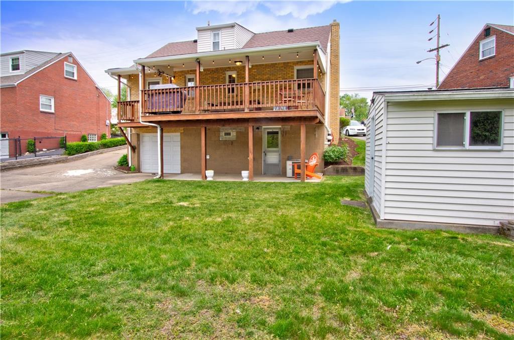 2076 Borland Road Pittsburgh, PA 15243 - Photo 22 of 24 Rear yard with shed. Lower patio has access from basement. One car integral garage.