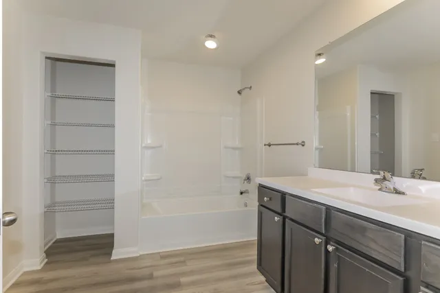 a view of a room that has a window in it