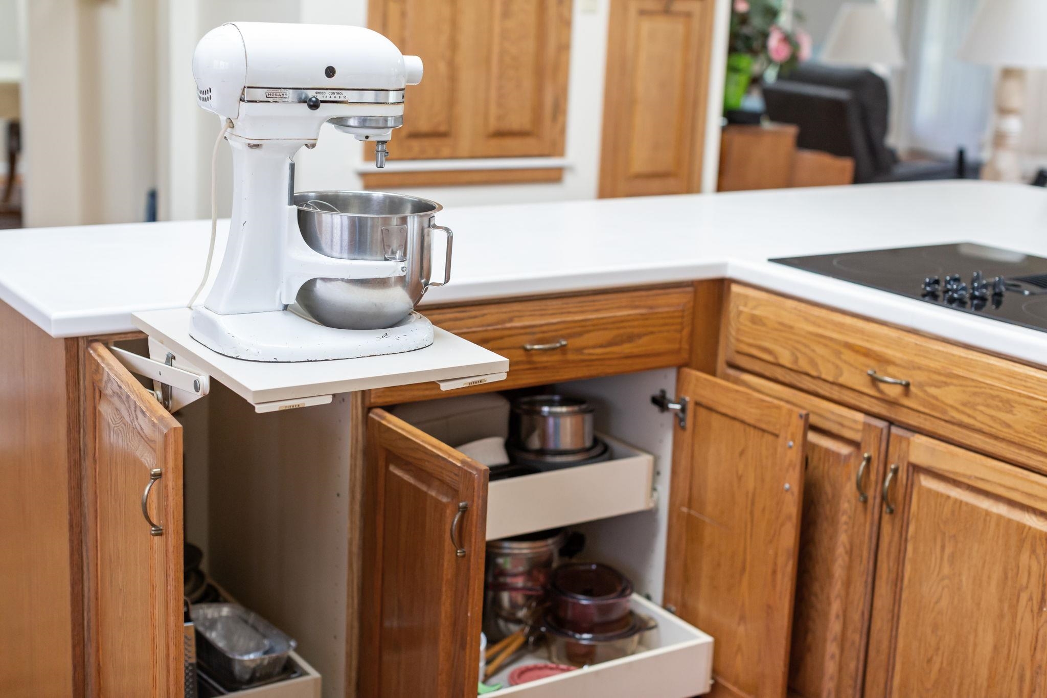 13004 Indian Trail Road Broadway, VA 22815 - Photo 18 of 56 has pull out drawers and "pull up" mixer shelf.
