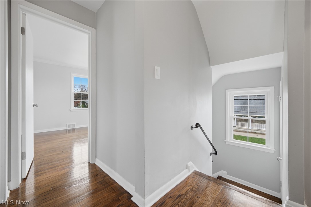 3722 Lindholm Road Shaker Heights, OH 44120 - Photo 20 of 34 The property features hardwood floors, light gray walls, white trim, and a window providing natural light