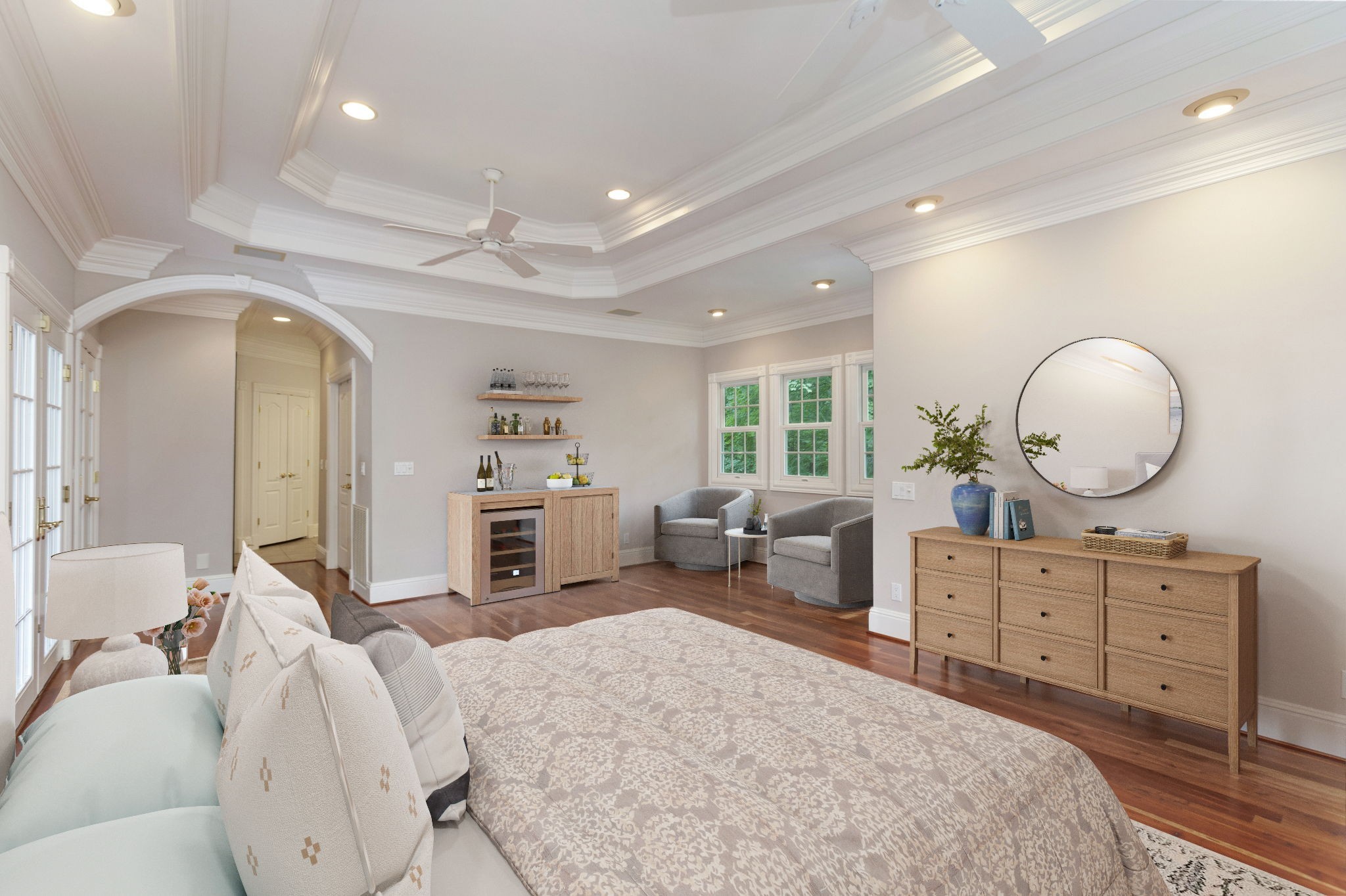 415 Cooksey Batson Road Charlotte, TN 37036 - Photo 26 of 60 a large bedroom with a large bed and wooden floor