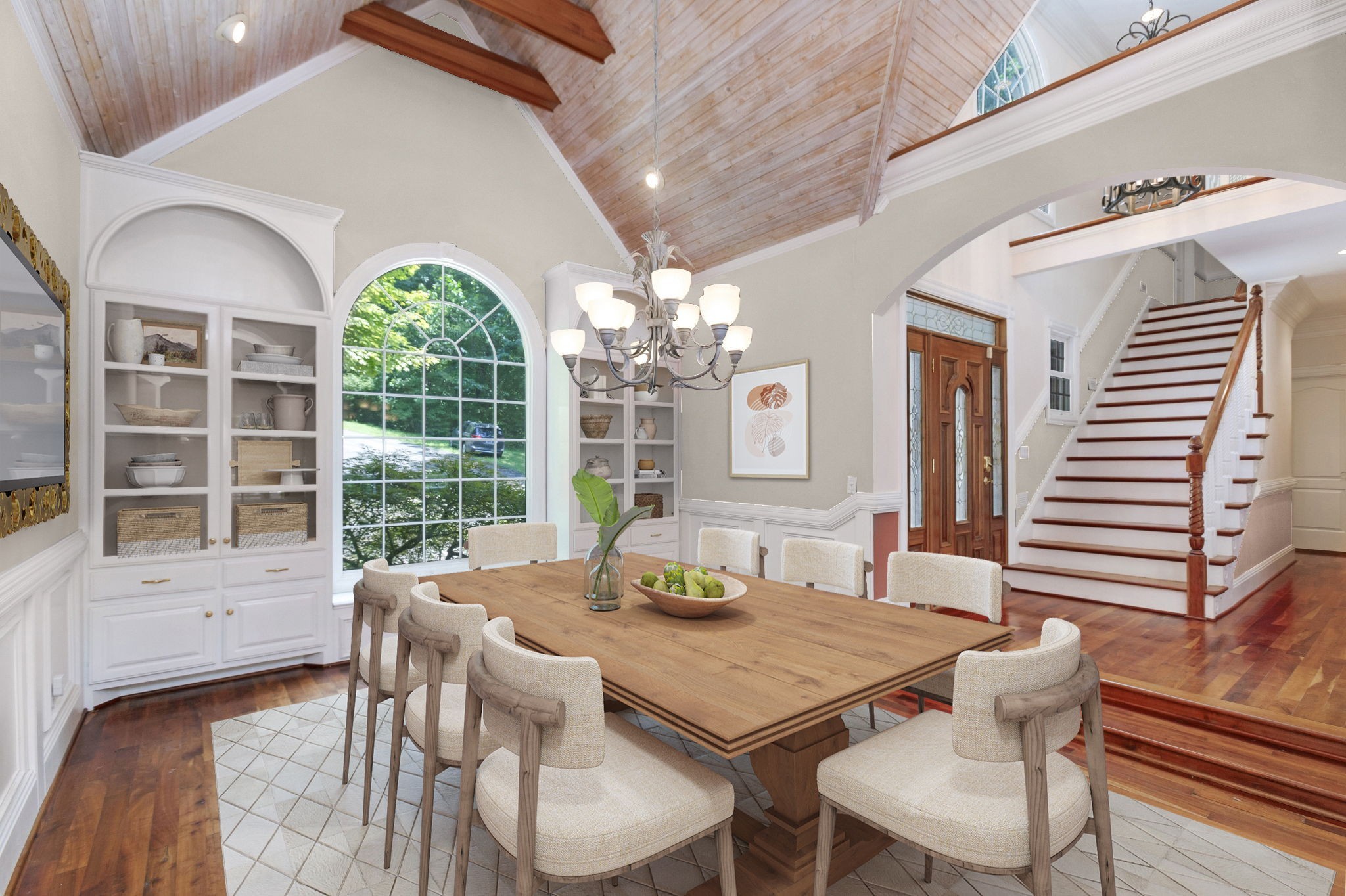 415 Cooksey Batson Road Charlotte, TN 37036 - Photo 47 of 60 a dining room with furniture a rug and wooden floor