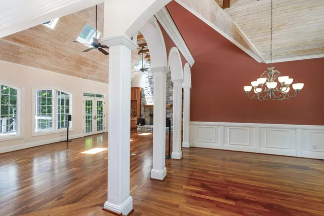 a view interior of the house with wooden floor