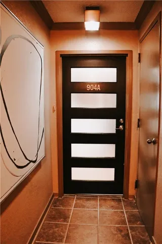 a view of a door with a door