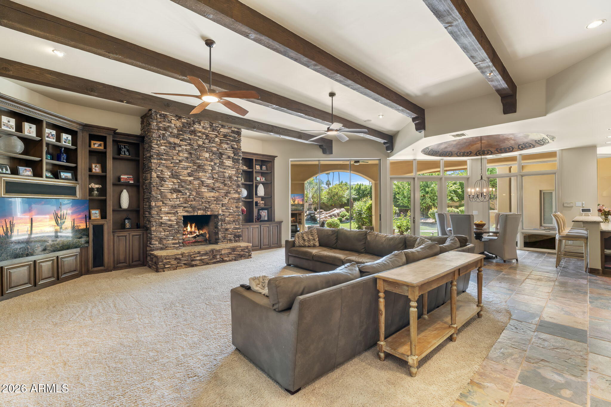 6427 East Horseshoe Road Paradise Valley, AZ 85253 - Photo 6 of 93 Living Room & Dining Area