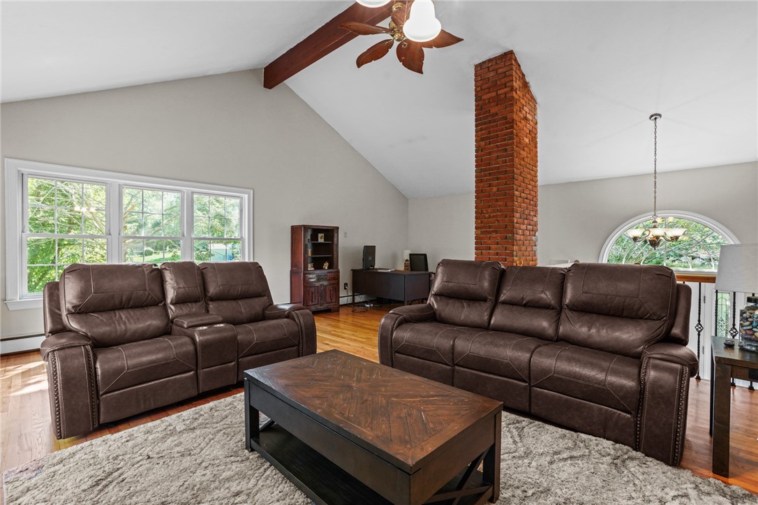 43 Hillside Road Cumberland, RI 02864 - Photo 4 of 24 Living room with vaulted ceilings