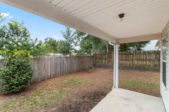 a backyard of a house