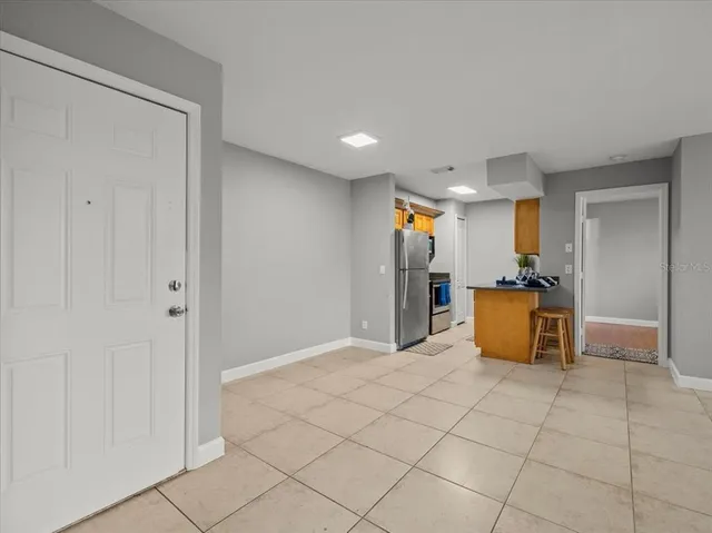 a view of a kitchen with a sink