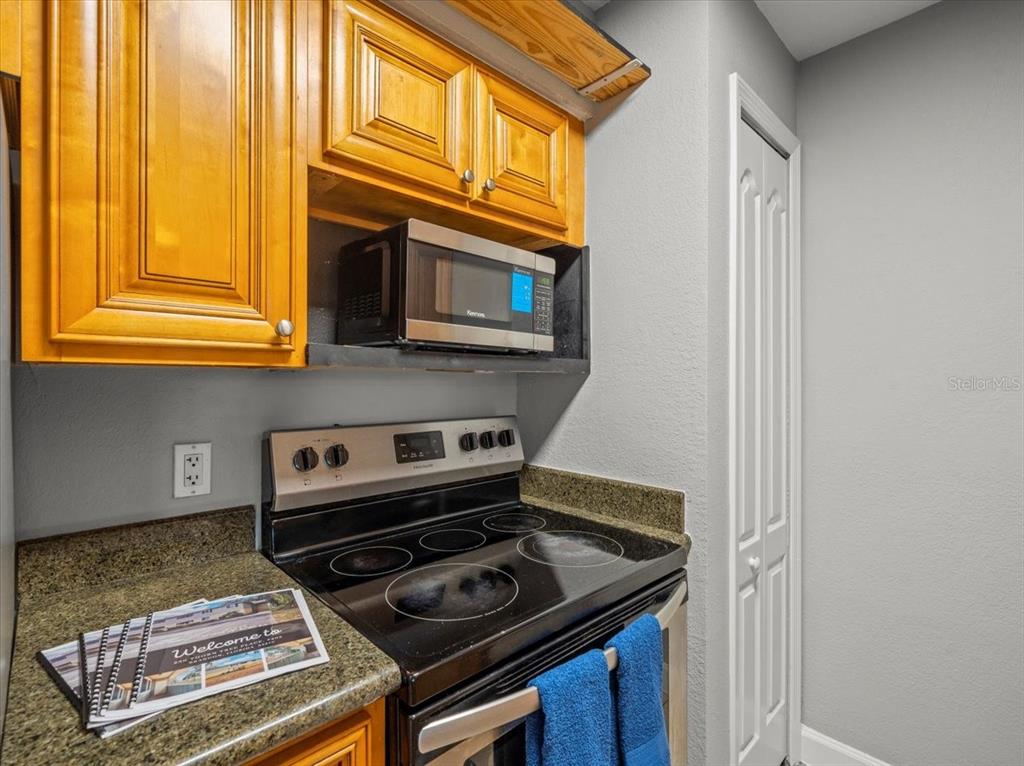 230 Thorntree Place, Unit 230 Brandon, FL 33510 - Photo 10 of 49 a kitchen with a stove and a microwave