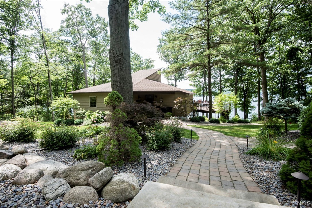 2035 Pine Bluff Road Spafford, NY 13152 - Photo 1 of 1 Walk leading from parking area to house, with view