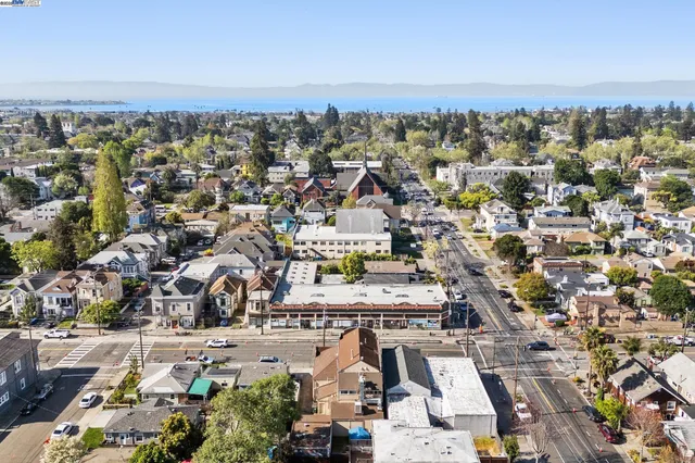 an aerial view of a city