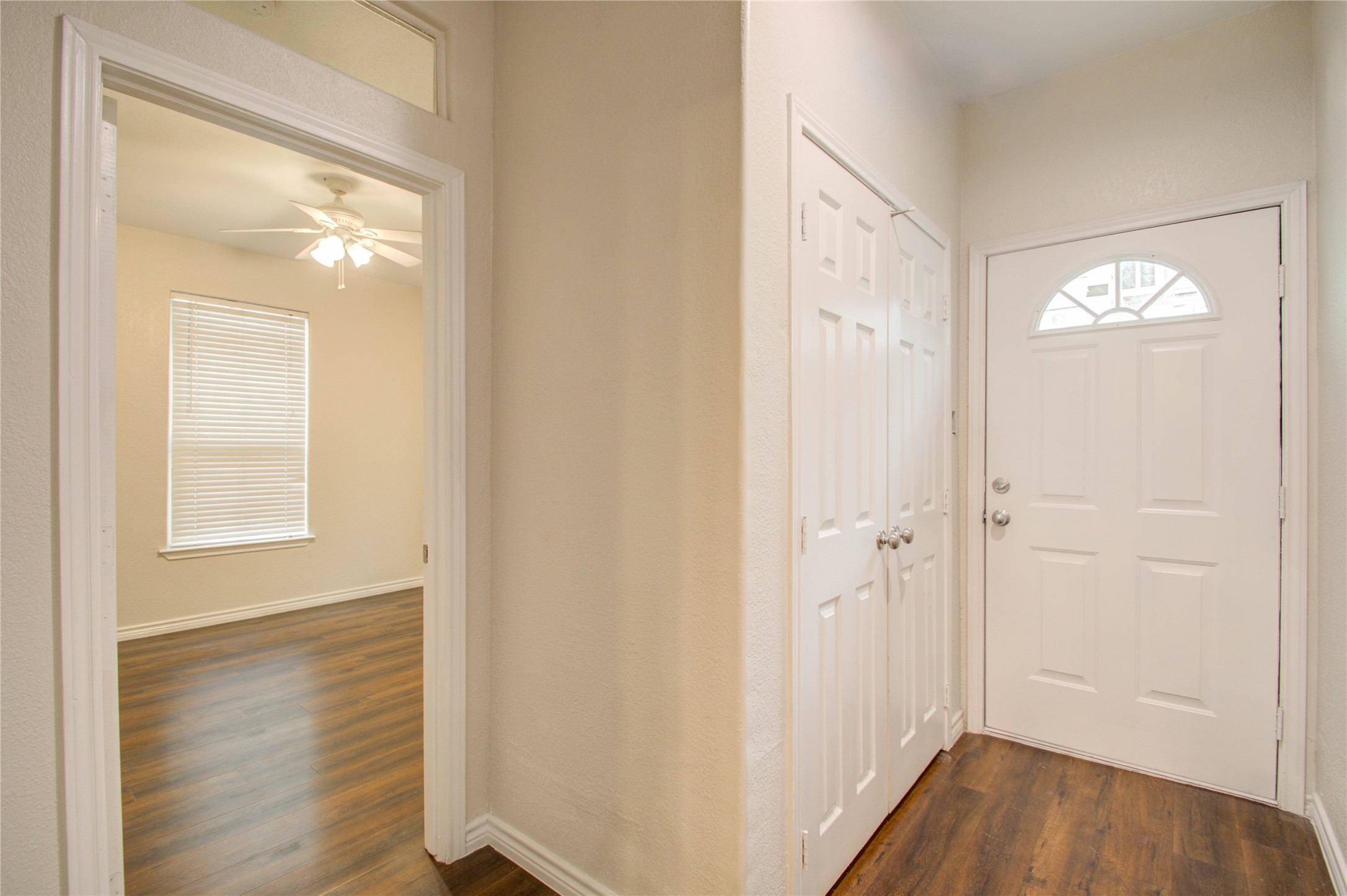 2119 Kane Street Houston, TX 77007 - Photo 27 of 29 a view of empty room with wooden floor and fan
