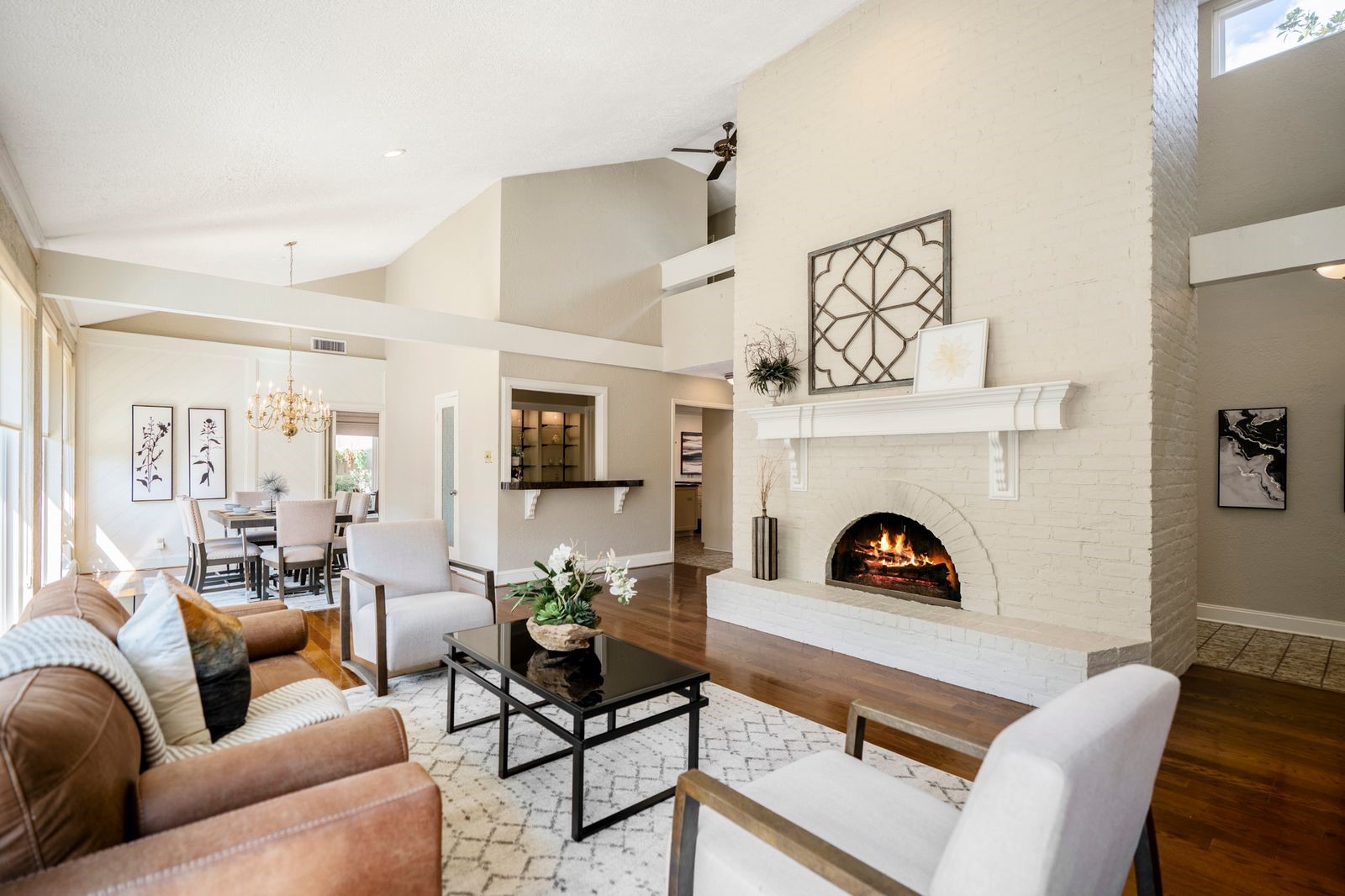 1306 Riverview Court Houston, TX 77077 - Photo 1 of 44 a living room with furniture and a fireplace