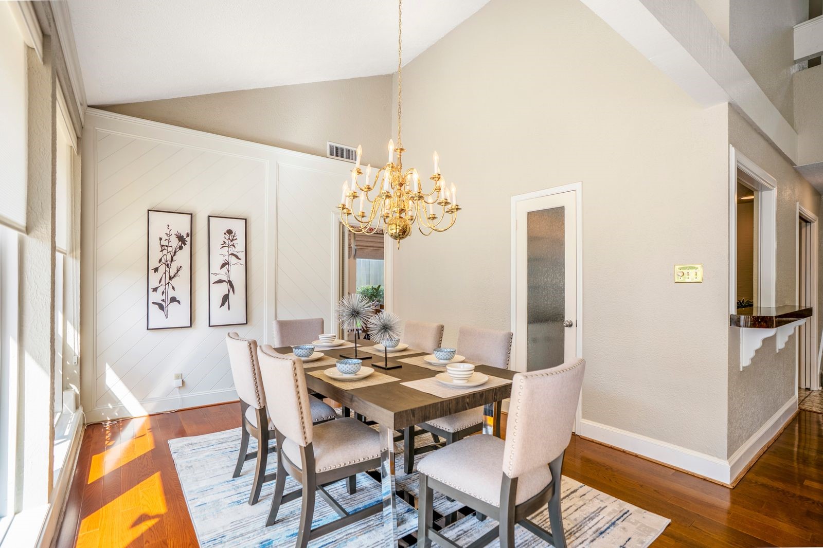1306 Riverview Court Houston, TX 77077 - Photo 14 of 44 a view of a dining room with furniture and chandelier