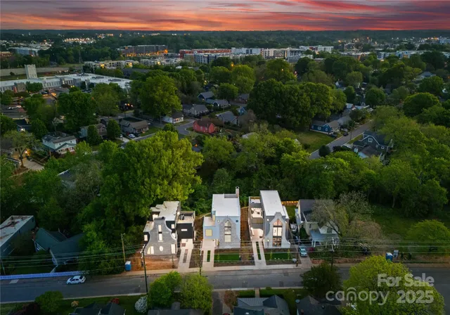 an aerial view of multiple house