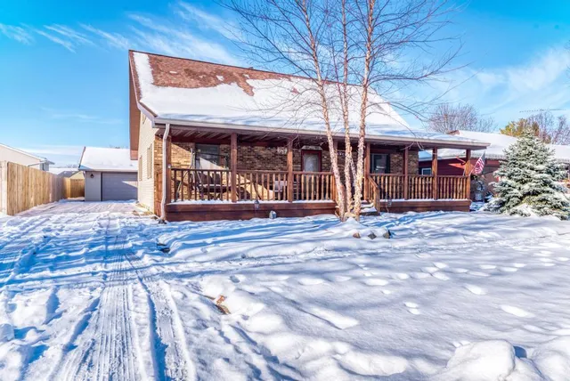 a front view of a building with street view