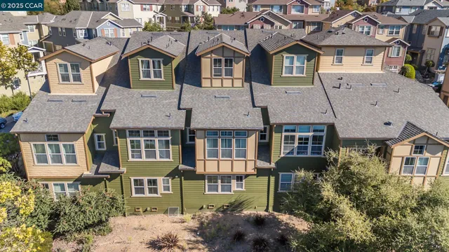 an aerial view of a residential apartment building