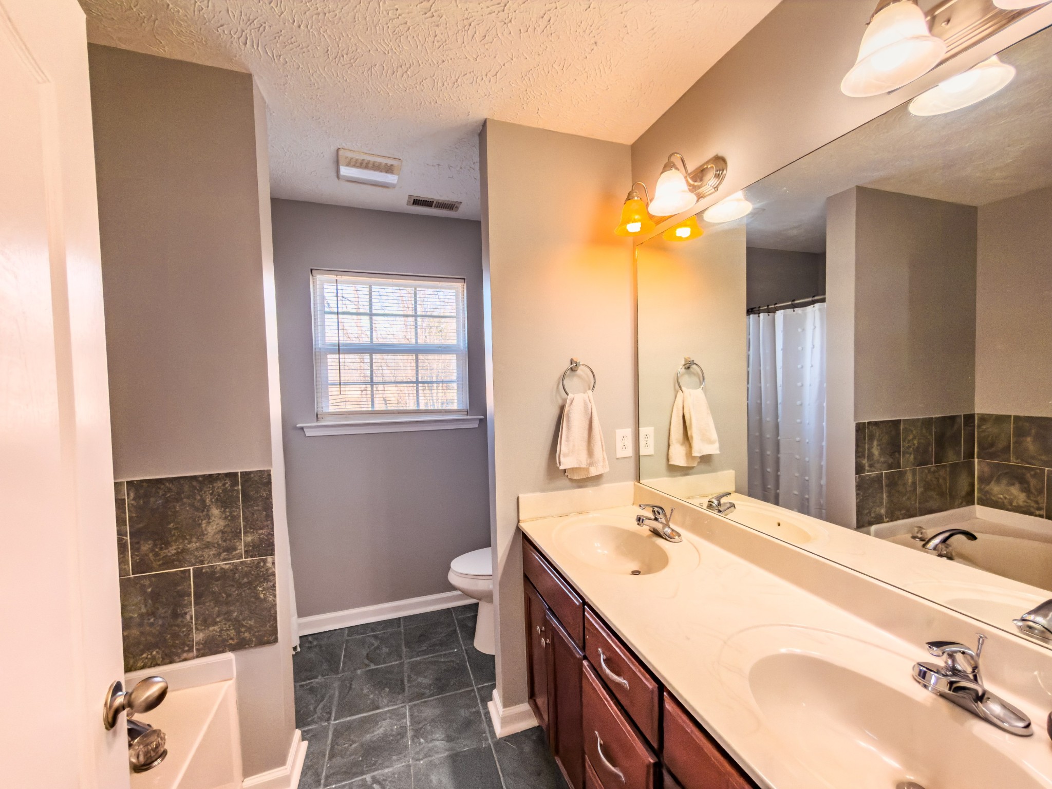 1122 Thompson Farms Street Lascassas, TN 37085 - Photo 8 of 12 a bathroom with a double vanity sink a toilet and a mirror
