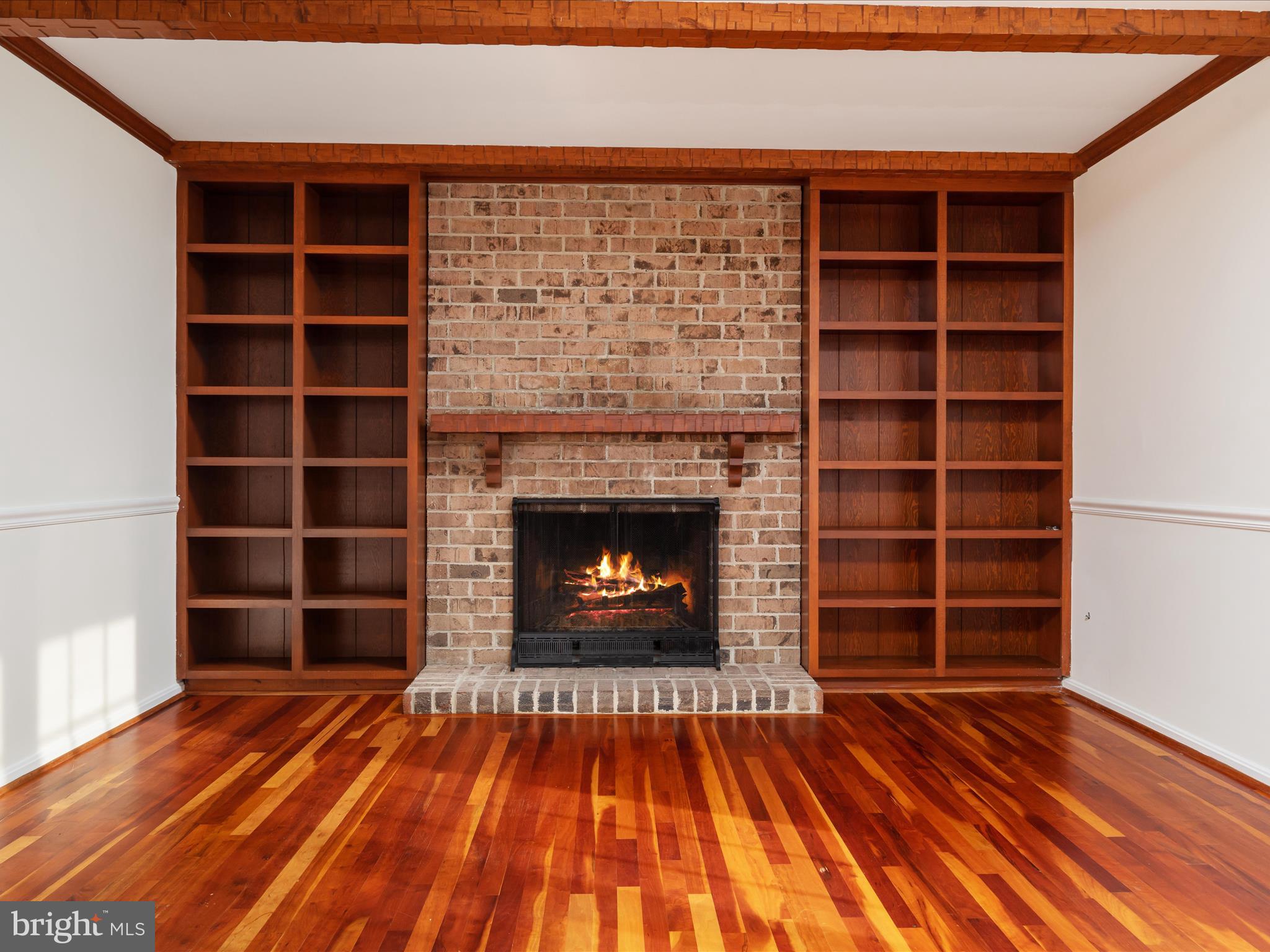 11922 Blue Spruce Road Reston, VA 20191 - Photo 8 of 65 Brick Wood Burning Fireplace with Built-ins