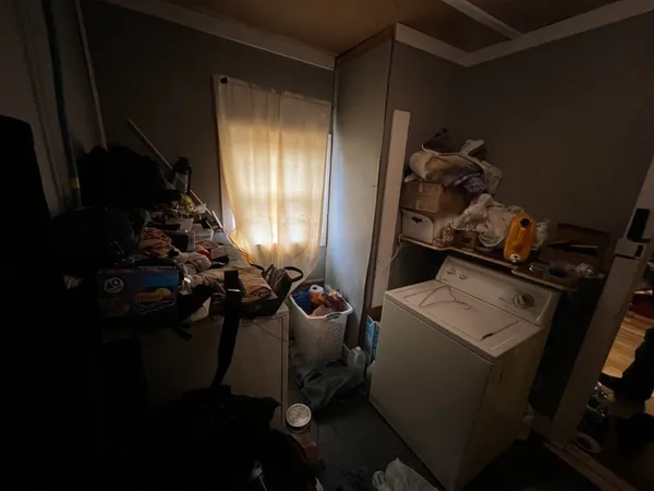 a room with storage and utility