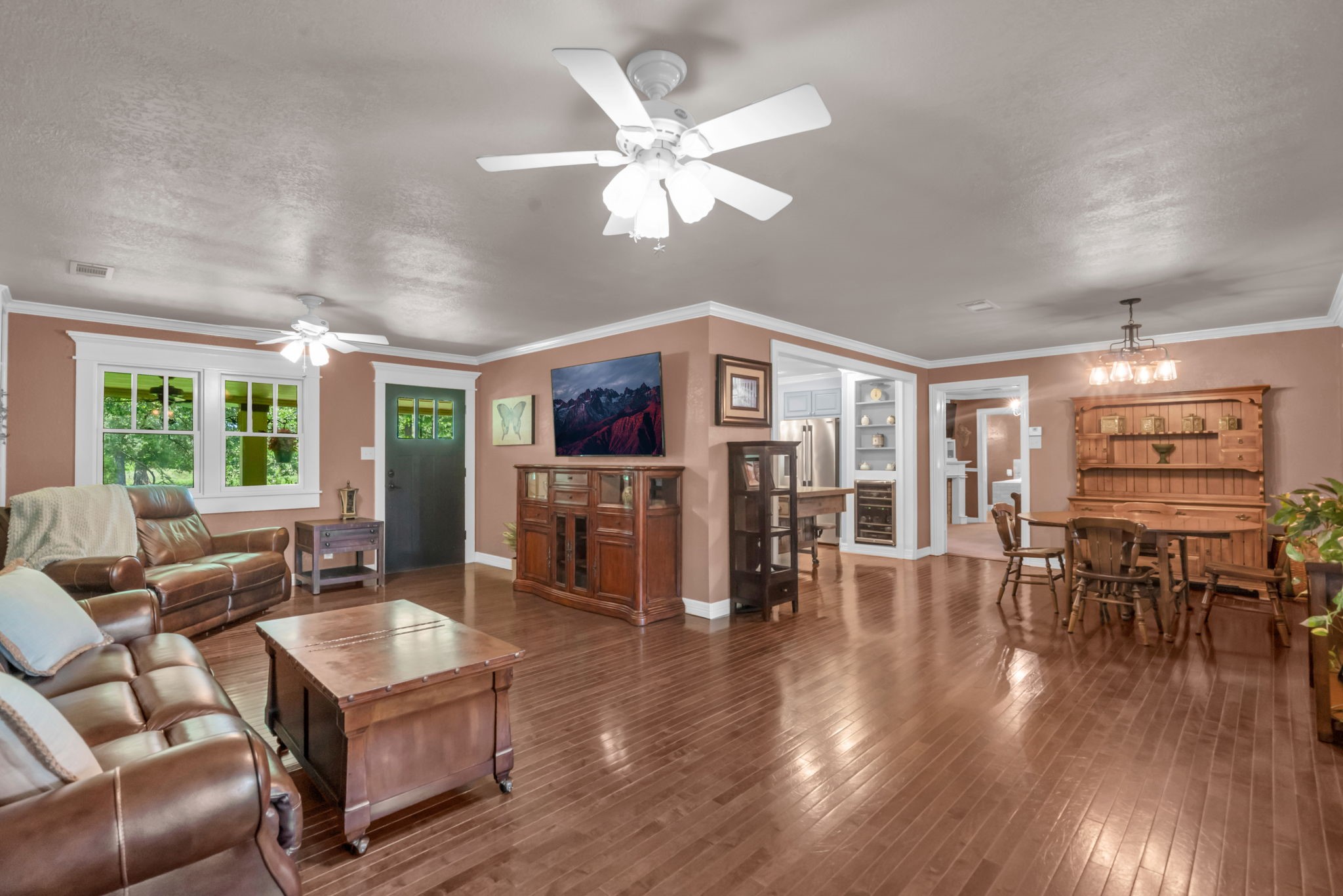 17821 Brown Road Conroe, TX 77306 - Photo 12 of 50 a living room with furniture and wooden floor