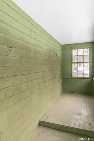 a bathroom with a window