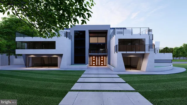 a front view of a house with a yard and a garden