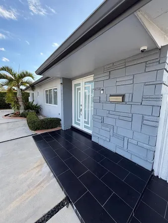 a view of a garage