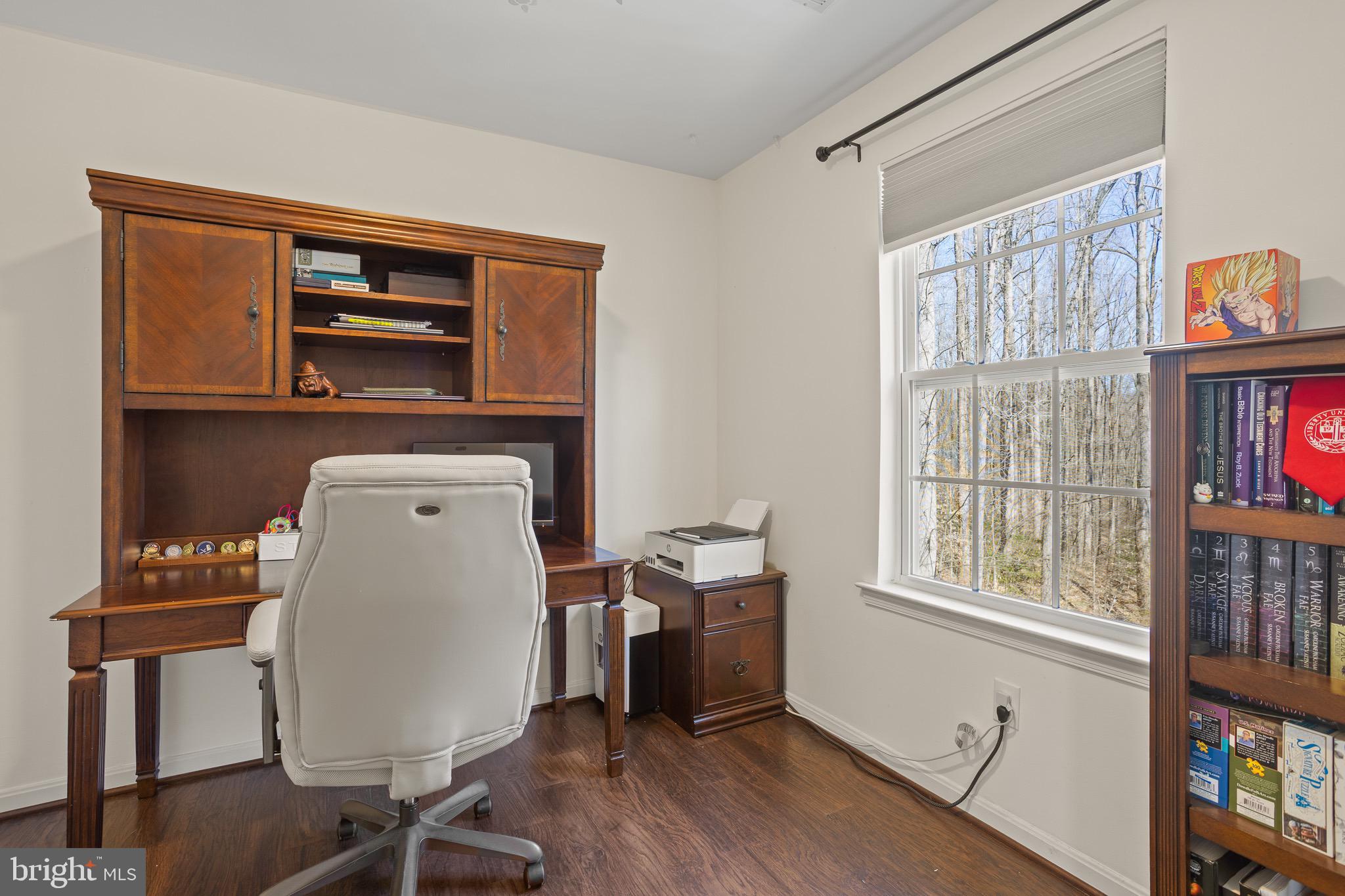4335 Pleasant Court Huntingtown, MD 20639 - Photo 31 of 46 a view of a workspace with furniture and a window