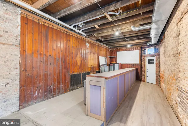 a front view of building with street