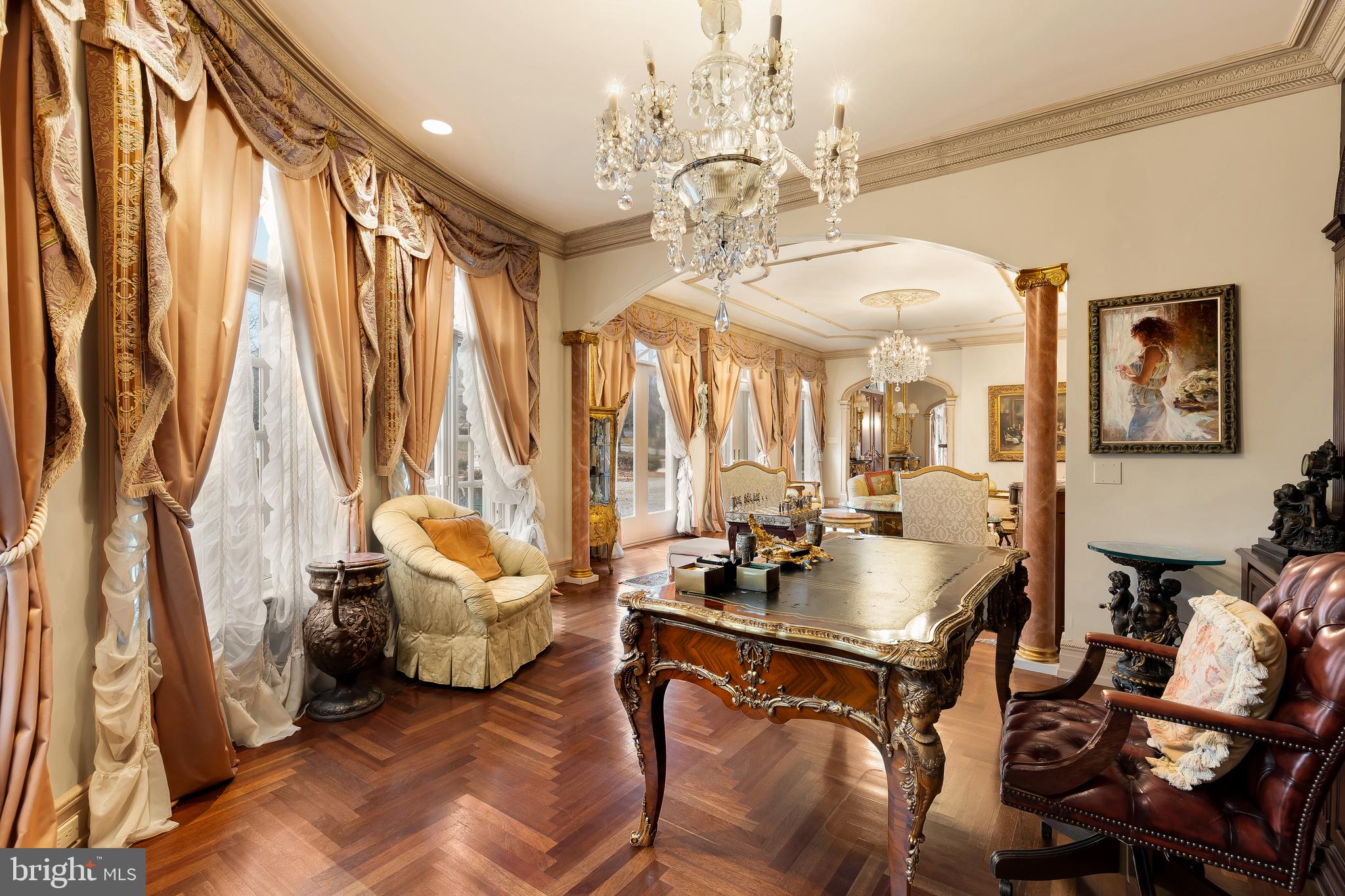 651 Mine Ridge Road Great Falls, VA 22066 - Photo 14 of 21 Curved-Window Executive Study