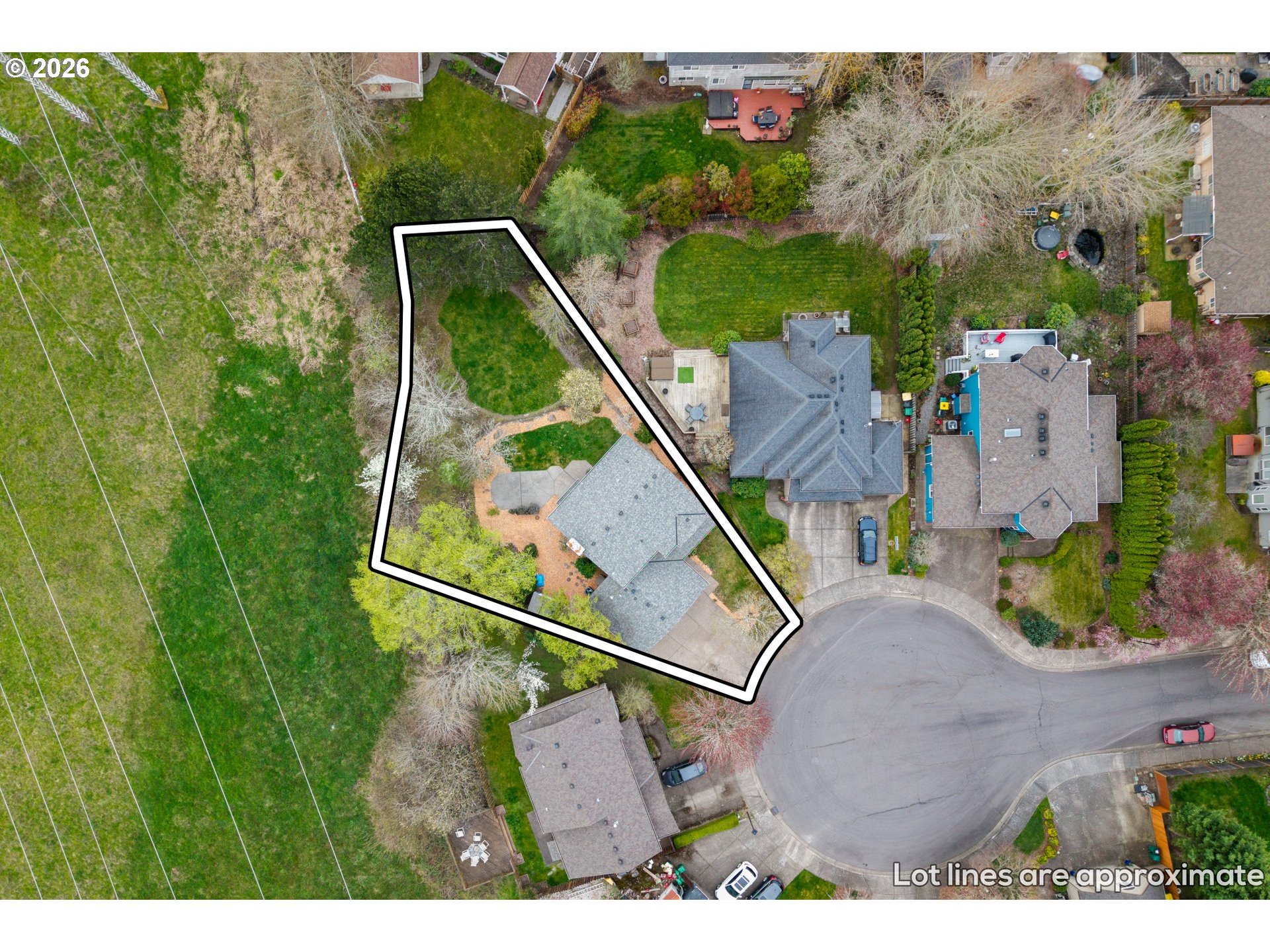 5572 Northwest 165th Place Portland, OR 97229 - Photo 40 of 48 an aerial view of a house with a yard basket ball court and outdoor seating