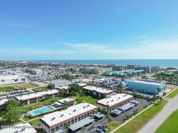 an aerial view of a city