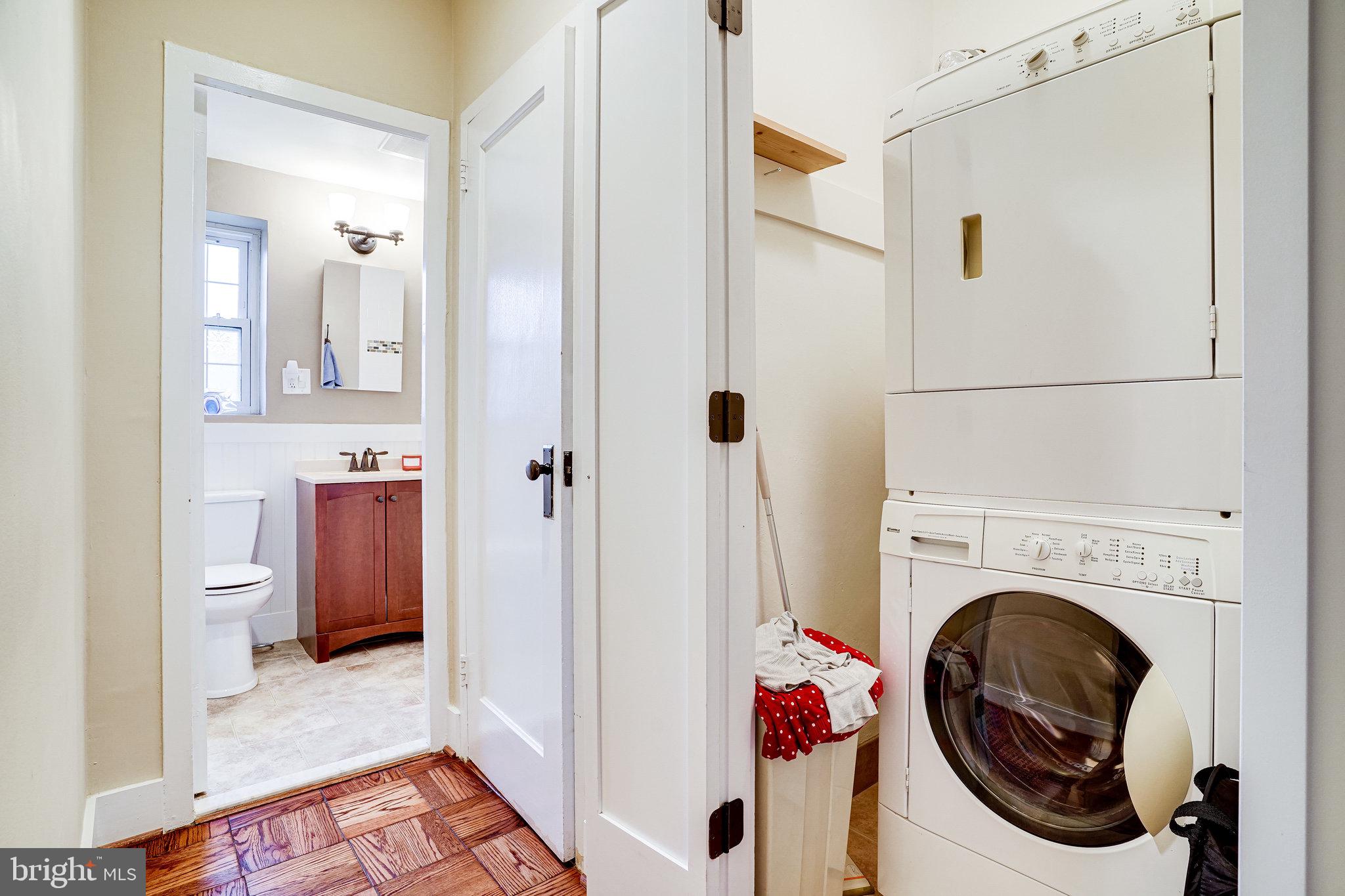3312 Gunston Road Alexandria, VA 22302 - Photo 31 of 43 Washer/dryer in hallway off bathroom.