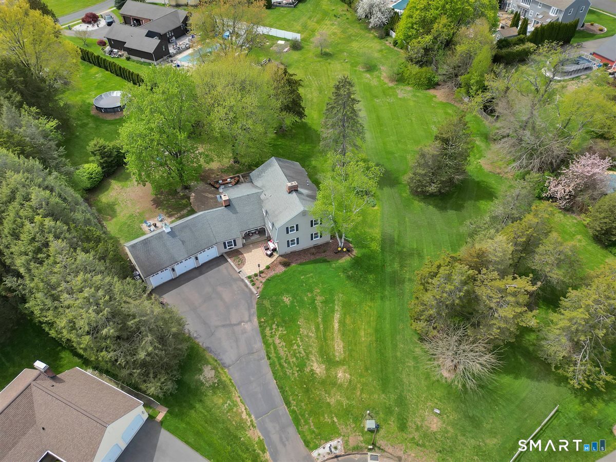 72 Old Post Road Wethersfield, CT 06109 - Photo 37 of 40 an aerial view of a house with a yard